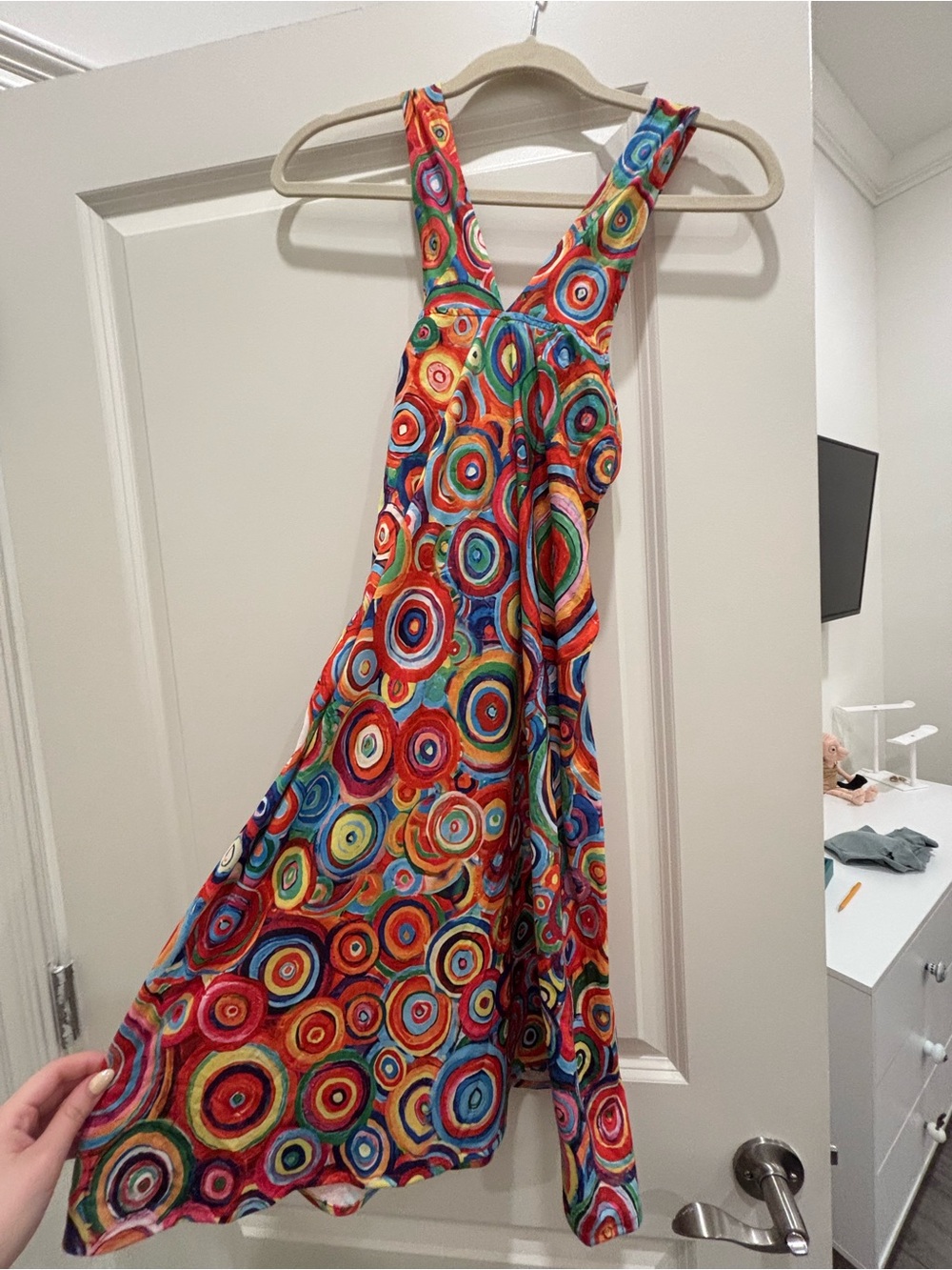 Colorful Multicolor Circle-Print Sundress
